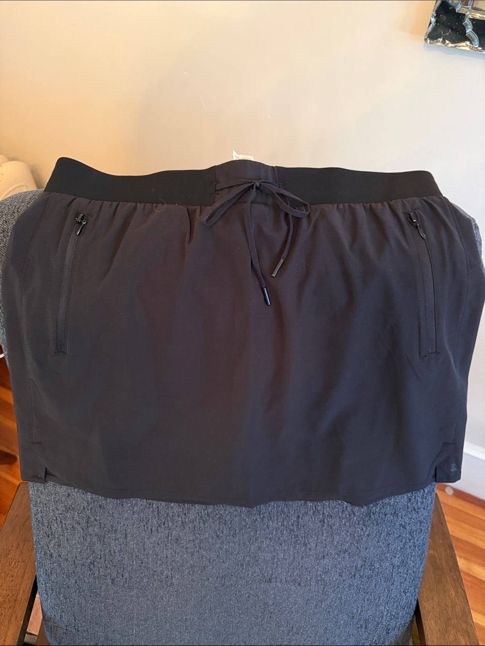RBX Black Athletic Drawstring Shorts with Zipper Pockets built in shorts